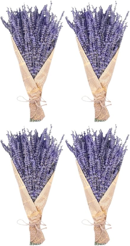 4 Bundels Gedroogde Lavendel - 280-300 Stelen - 40 cm - Natuurlijk & Parfum