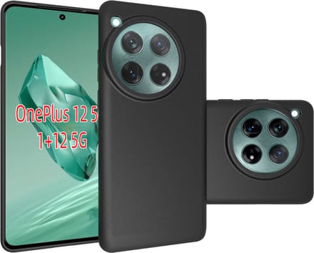 MobyDefend Hoesje - Geschikt voor OnePlus 12 - TPU Backcover - Mat Zwart