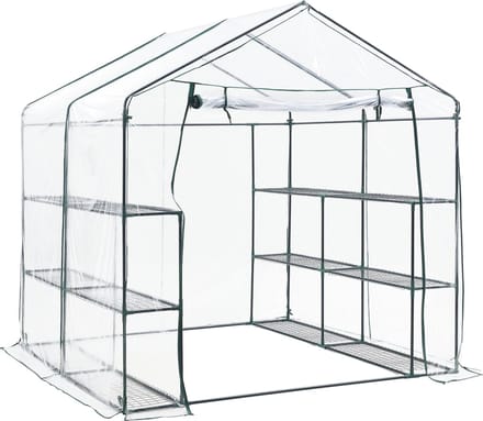 Tuinkas Grünau met 12 planken 200x200x220 cm transparant