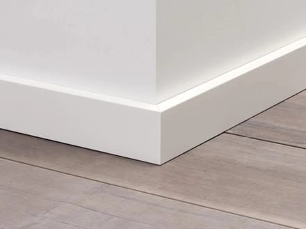 MDF Moderne plint 55x12 voorgelakt RAL 9016