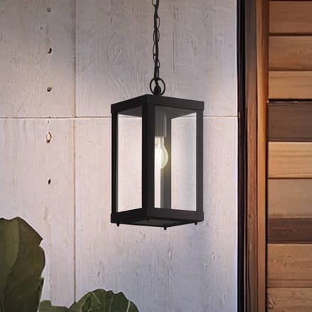EGLO Alamonte 1 buiten hanglamp, zwart, lengte 15 cm, metaal