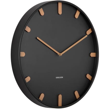 Karlsson Wandklok Grace - Zwart - Ø40cm - Wandklok Modern