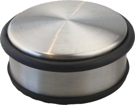 Gs Quality Products Deurstopper Van Rvs - 1 kg - Ø 10 x 5 cm - met Rubberen Stootring en Antislip Onderzijde - Binnen en Buiten