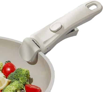 Afneembare Pannengreep - Universele Greep - Veilig Koken - Hittebestendig Ontwerp - Tot 10kg - Wit