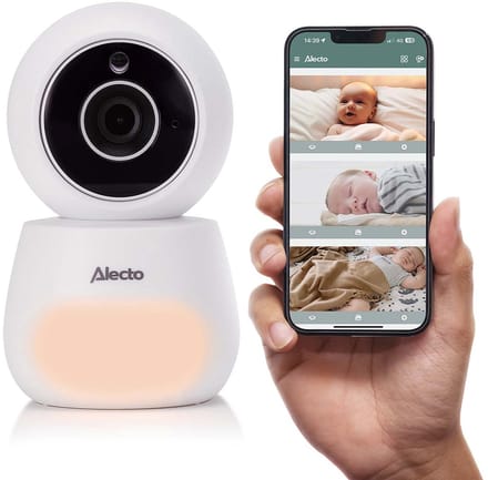 Alecto DVM2060C - Extra camera voor de Alecto DVM2060 Wifi Babyfoon met Scherm - Uit te breiden tot 4 camera's - Wit