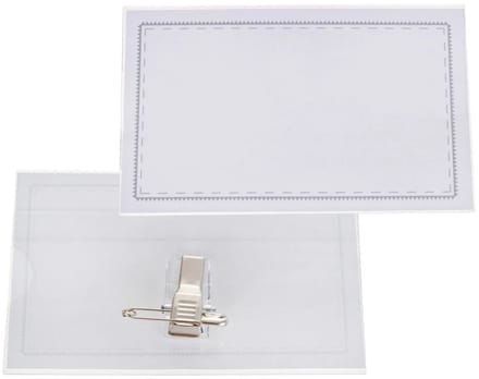 GEKO ID-badge met clip en veiligheidsspeld - 90x56 mm - Plastic en metaal - 10 stuks