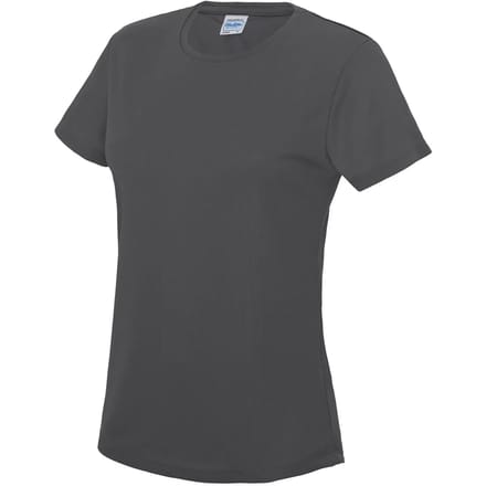 Dames sportshirt met korte mouwen 'Cool T' Charcoal - M