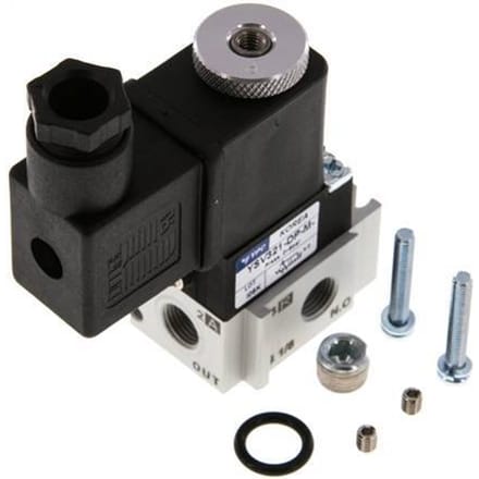 3/2 G1/8'' M5 (M5) NO Magneetventiel 24V DC 0-8bar/0-112psi YPC