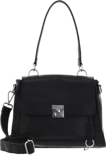 FREDsBRUDER Leren Schoudertas Treasure Shoulderbag Black Zwart