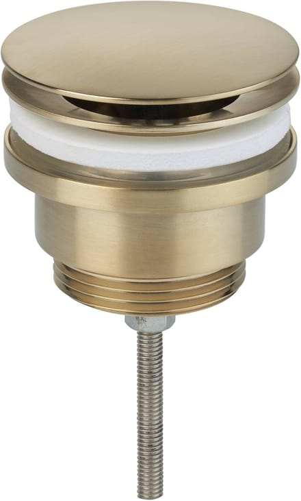 Ben Fixed niet-afsluitbare wastafelplug geborsteld messing