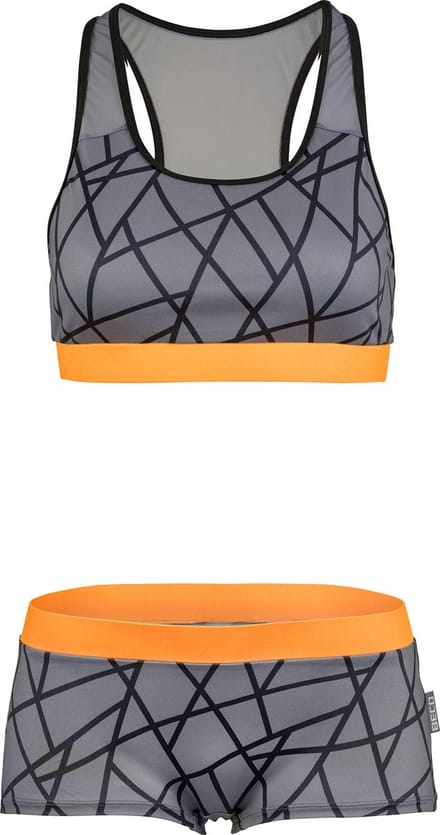 BECO tangram bikini - B-cup - grijs/oranje - maat 42
