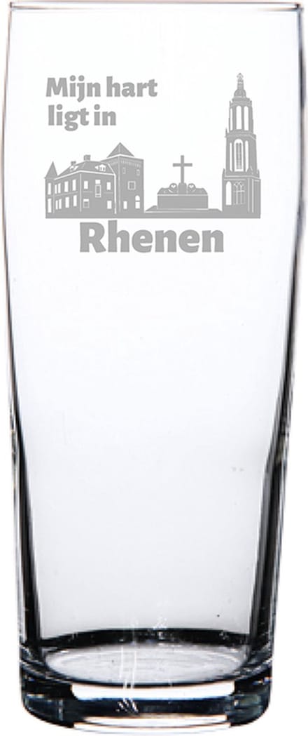 Gegraveerde bierfluitje 19cl Rhenen
