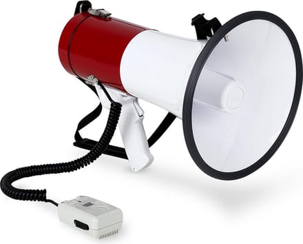Adastra MG-220D megafoon 30W met sirene en afneembare microfoon