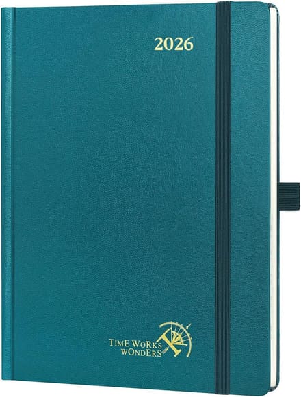 Agenda 2026 - Weekplanner - Afspraken Plannen - Verticale Indeling - 22 x 16.5 cm - Groen