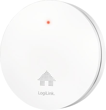 Rookmelder, extra plat, >85 dB, VdS-goedgekeurd, stille modus, batterij met 10 jaar levensduur, wit