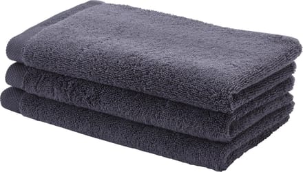 Aquanova London - Gastendoek - 30x50 cm - Grafiet - Set van 3