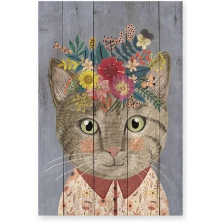 Wanddecoratie Floral Cat | Really Nice Things