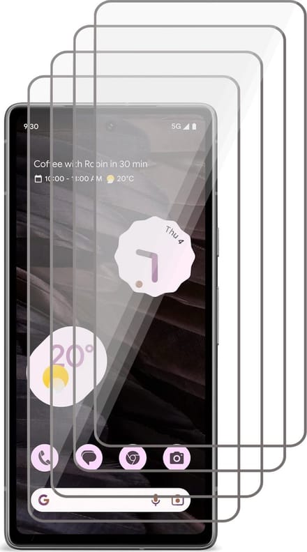 Screenprotector geschikt voor Google Pixel 7a - 4x Gehard Glas Screen Protector GlassGuard