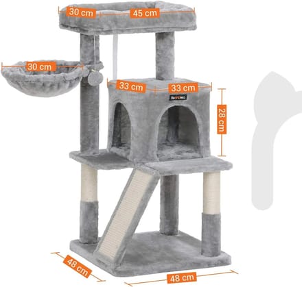 Feandrea - Krabpaal met groot observatiedek - 2-in-1 ontwerp - Ruim ligplatform