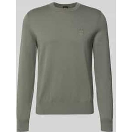 Regular fit gebreide pullover van mix van katoen en kasjmier Model 'KANOVANO_S'