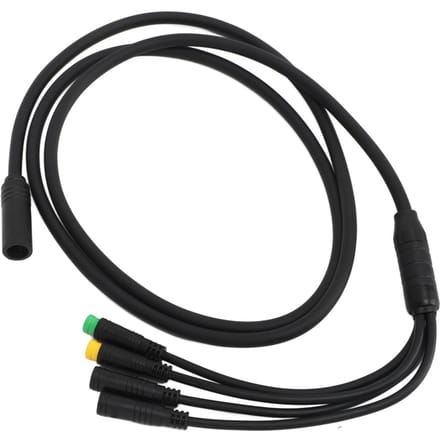 Câble de Conversion Moteur Vélo Étanche 1 pour 4 Fil d'Extension Moteur Mid-Drive pour BAFANG BBS01 black