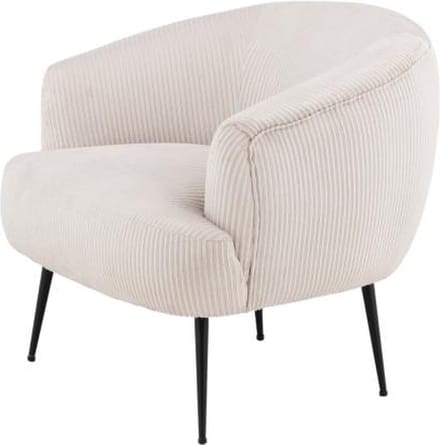 Svea - Vona fauteuil - ribstof - beige