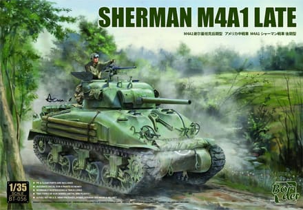 Border Model Modelbouwpakket Militaire voertuigen - BT056 Sherman M4A1 Late Versie WWII - Amerikaanse Tank Plastic - 1:35 - Modelbouw