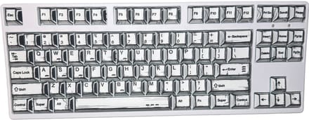 Graphite Keycaps - Witte Keycaps voor Gaming Toetsenbord - Cherry - PBT - Dye-Sub - 136 Keys