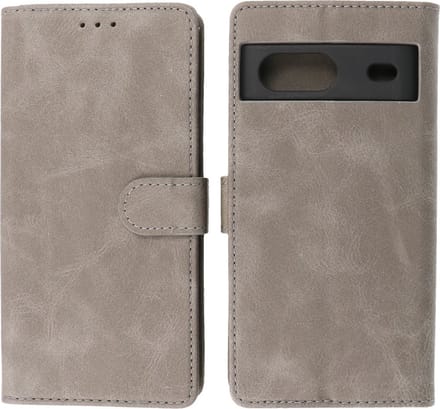 Google Pixel 7 Hoesje Book Case Portemonnee Telefoonhoesje - Grijs