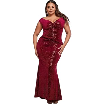 Lange Glitters Jurk Dames Goddiva