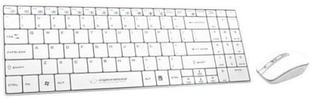 Esperanza EK122W toetsenbord Inclusief muis RF Draadloos QWERTY Wit