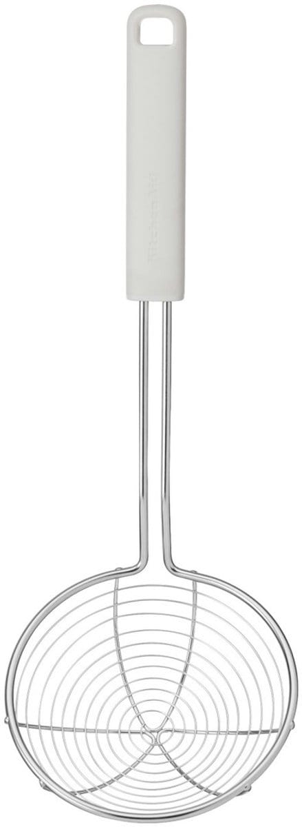 Zeef met handvat, 36,5 cm, RVS/Kunststof, Wit - KitchenAid