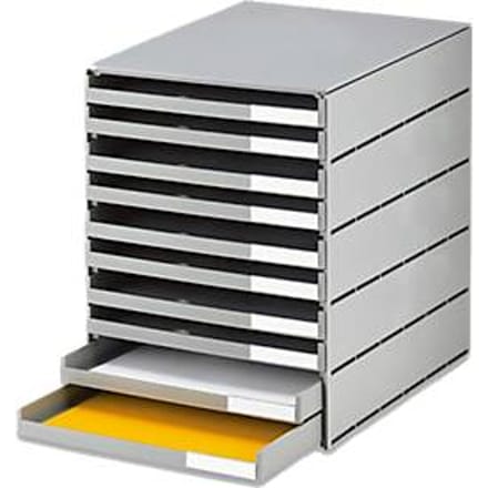 styro® Styroval Pro-ladebox, 10 laden, open, DIN C4, polystyreen, ecogrijs