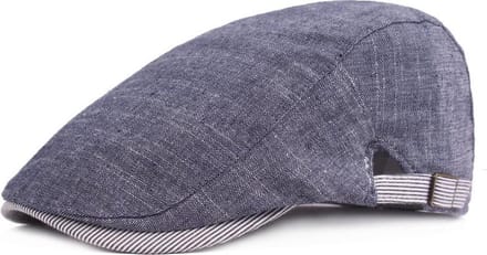 Flatcap - Platte pet - Verstelbaar - Blauw