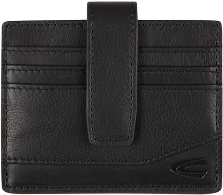 camel active Leren Kaarthoes Stone Card Wallet Black Zwart