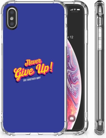 Apple iPhone X | Xs Telefoonhoesje met tekst Never Give Up