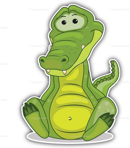 geboortebord krokodil 60 cm
