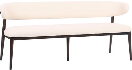 Goossens Eetkamerbank Diede - Zonder Armleuning - Stof - Beige