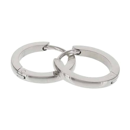 Kalli edelstalen Oorbel shiny rond 1831 Zilver 16mm