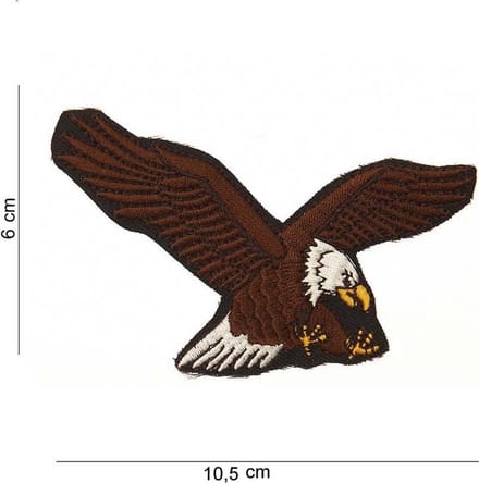 Embleem stof flying eagle links/rechts kijkend country & western set van twee stuks
