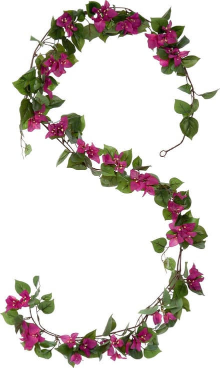 Mica Decorations Bougainvillea Kunstslinger - L180 cm - Donkerroze