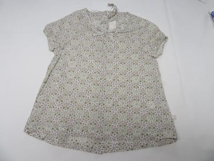 noukie's , meisje, blouse , korte mouw , bloempje , groen / paars , 4 jaar 104