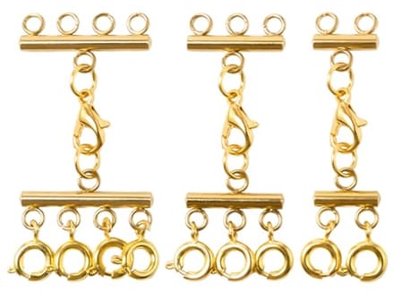 Gelaagde Ketting Sluiting voor Sieraden Maken - 3 Stuks