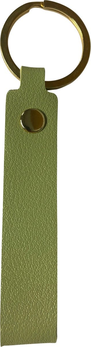 Sleutelhanger Leer Dun Sleutelhanger Leer met Sleutelring Sleutelhanger - Groen