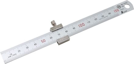 Shinwa Rvs Lineaal 15 cm – met aanslag 76751