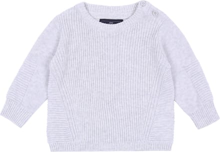 Geribde trui beige