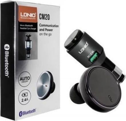 Ldnio USB oplader / Autolader met Bluetooth Headset