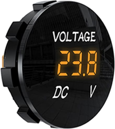 Voltmeter digitaal inbouw 6-48V Oranje 36x16mm