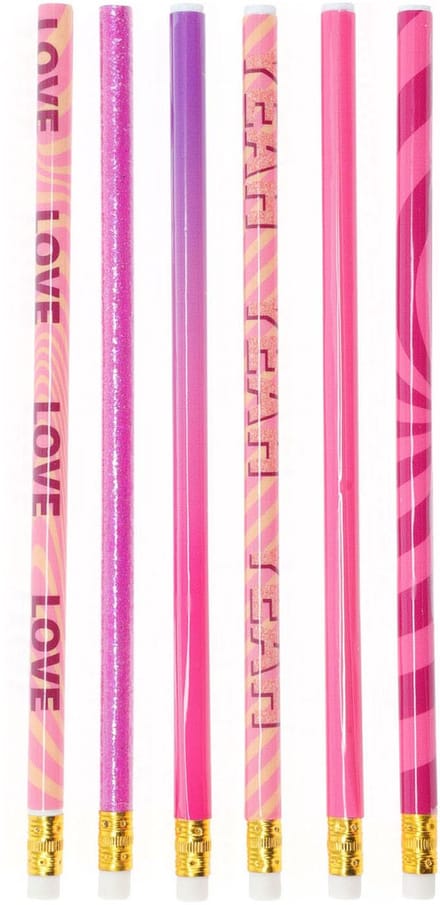 Grijze HB Potloden Roze, 6st.