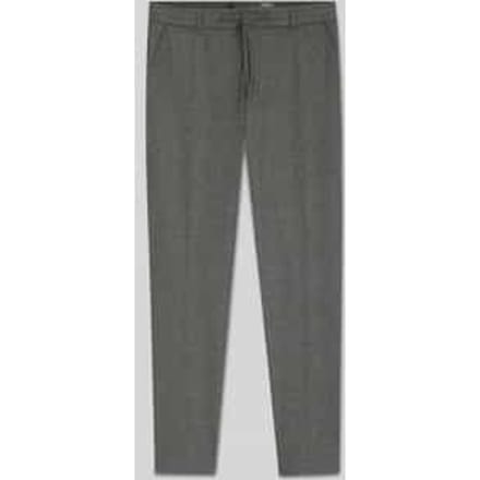 Tapered stoffen broek met wol Model 'PERIN'